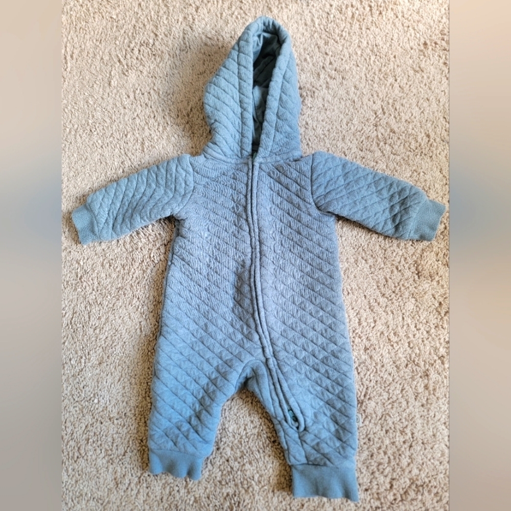 Little Planet by Carter's Organic Quilted Double Knit Hooded Jumpsuit - 3 month